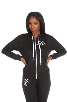 LADIES - BLACK - BE YOU -2 PIECE LOUNGEWEAR