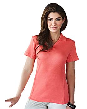 Stella-Women's Cotton/Poly Ultracool Striped Jacquard Golf Shirt