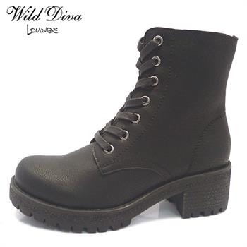 Legend Footwear Inc - Wild Diva Lounge VELDA-01 COMBAT BOOTS